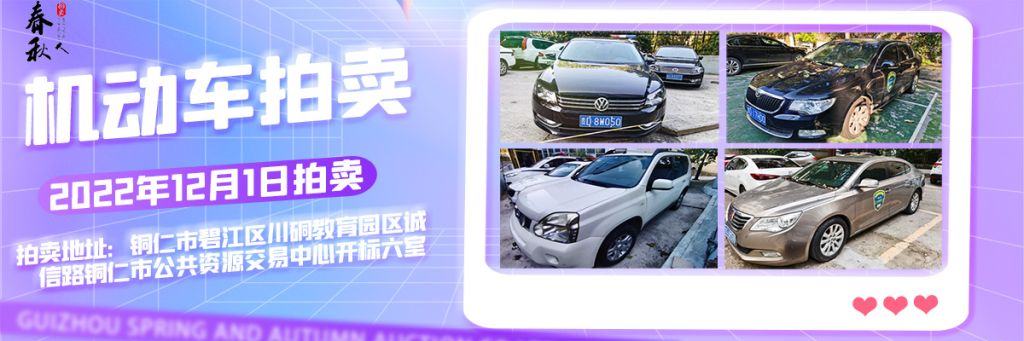 【12月01日】銅仁市15輛機(jī)動(dòng)車(chē)拍賣(mài)公告